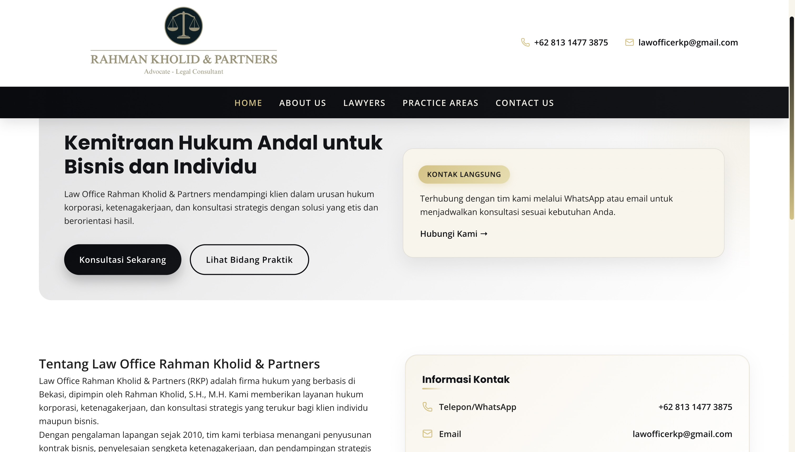 RKH Law Office Website